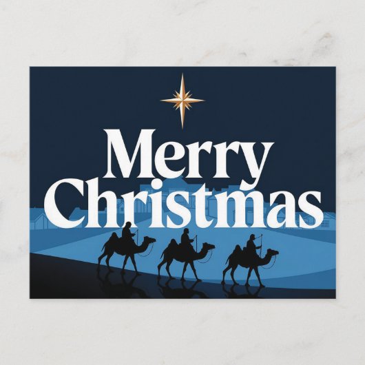 Elegant kerstontwerp - De ster van Bethlehem Briefkaart (Voorkant)