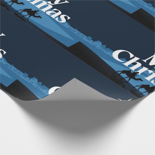 Elegant kerstontwerp - De ster van Bethlehem Cadeaupapier (Hoek)