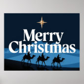 Elegant kerstontwerp - De ster van Bethlehem Poster (Voorkant)