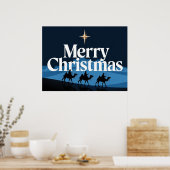 Elegant kerstontwerp - De ster van Bethlehem Poster (Keuken)