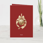 Elegant kerstornament beige en bruin feestdagen kaart (Achterkant)