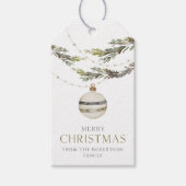 Elegant Kerstornament Cadeaulabel (Voorkant)