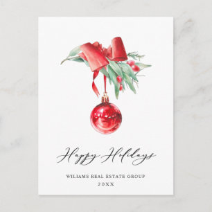 Elegant kerstornament Corporate Greeting Briefkaart