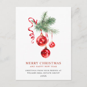 Elegant kerstornament Corporate Greeting Briefkaart