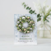 Elegant kerstornament Corporate Greeting Briefkaart (Staand voorkant)