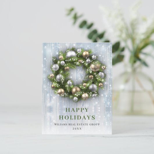 Elegant kerstornament Corporate Greeting Briefkaart (Staand voorkant)