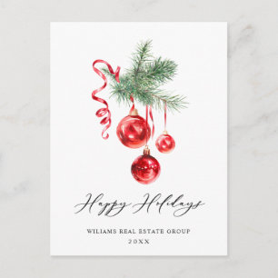 Elegant kerstornament Corporate Greeting Briefkaart