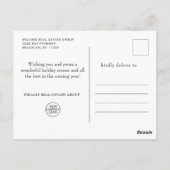 Elegant kerstornament Corporate Greeting Briefkaart (Achterkant)