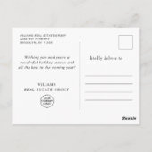 Elegant kerstornament Corporate Greeting Briefkaart (Achterkant)