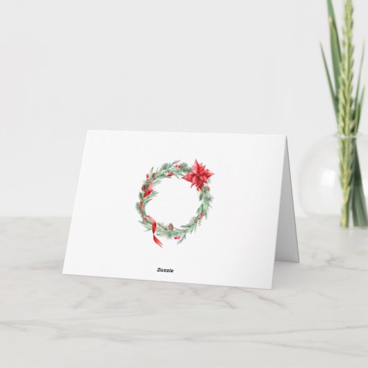 Elegant kerstornament Corporate Greeting Feestdagen Kaart (Achterkant)