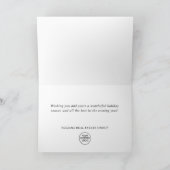 Elegant kerstornament Corporate Greeting Feestdagen Kaart (Binnen)