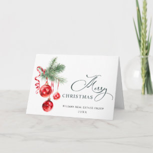 Elegant kerstornament Corporate Greeting Feestdagen Kaart