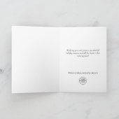 Elegant kerstornament Corporate Greeting Feestdagen Kaart (Binnen)