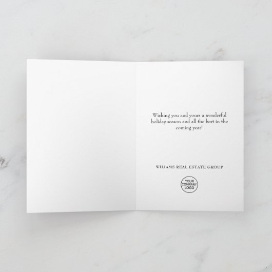 Elegant kerstornament Corporate Greeting Feestdagen Kaart (Binnen)