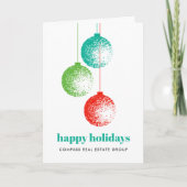 Elegant kerstornament Corporate Greeting Feestdagen Kaart (Voorkant)