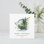 Elegant kerstornament Corporate Greeting Feestdagenkaart (Staand voorkant)