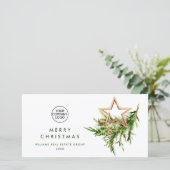 Elegant kerstornament Corporate Greeting Feestdagenkaart (Staand voorkant)