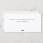 Elegant kerstornament Corporate Greeting Feestdagenkaart (Achterkant)