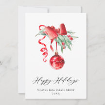Elegant kerstornament Corporate Greeting