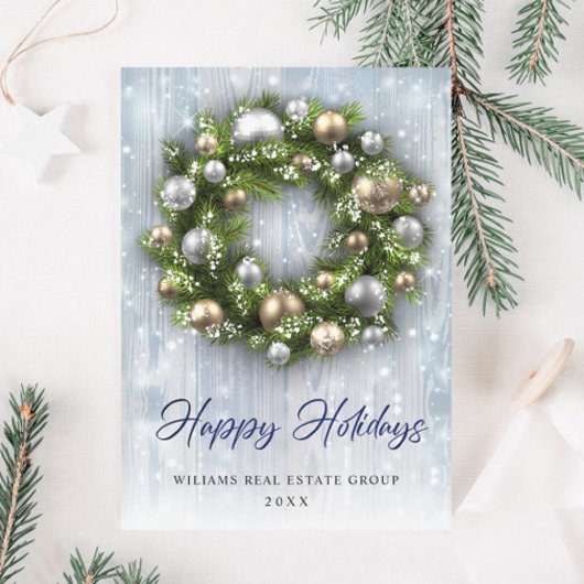 Elegant kerstornament Corporate Greeting Feestdagenkaart