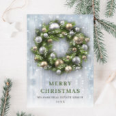 Elegant kerstornament Corporate Greeting Feestdagenkaart