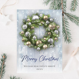 Elegant kerstornament Corporate Greeting Feestdagenkaart
