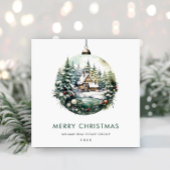 Elegant kerstornament Corporate Greeting Feestdagenkaart