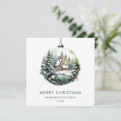 Elegant kerstornament Corporate Greeting Feestdagenkaart (Staand voorkant)