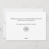 Elegant kerstornament Corporate Greeting Feestdagenkaart (Achterkant)