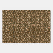 Elegant kerstornament & Mandala patroon bruin Inpakpapier Vel (Voorkant 2)