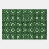Elegant kerstornament & Mandala patroon groen Inpakpapier Vel (Voorkant 3)