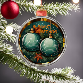 Elegant Kerstornament Metalen Ornament