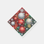 Elegant kerstornament servet (Hoek)