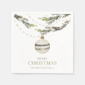 Elegant Kerstornament Servet (Voorkant)