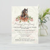 Elegant kerstpaard feestdagenkaart (Staand voorkant)