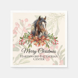 Elegant kerstpaard servet