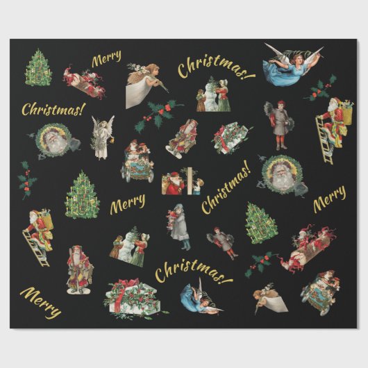  elegant kerstpapier cadeaupapier (Vlak)