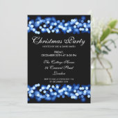 Elegant kerstparty Blue Hollywood Glam Kaart (Staand voorkant)