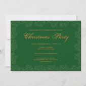 Elegant kerstparty Green 5x7 Paper Innodiging Kaart (Voorkant)
