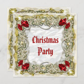 Elegant kerstparty kantoor wadem kaart (Voorkant / Achterkant)