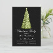 Elegant kerstparty Lime Green Kaart (Staand voorkant)