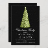 Elegant kerstparty Lime Green Kaart (Voorkant / Achterkant)