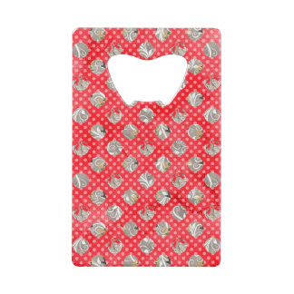 Elegant kerstpatroon creditkaart flessenopener