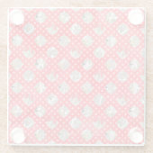 Elegant kerstpatroon glazen onderzetter (Achterkant)