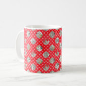 Elegant kerstpatroon koffiemok (Voorkant links)
