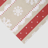 Elegant kerstpatroon met sneeuwvlokken tissuepapier (Detail)