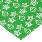 Elegant kerstpatroon op groene tablet tafelkleed (Gekanteld)