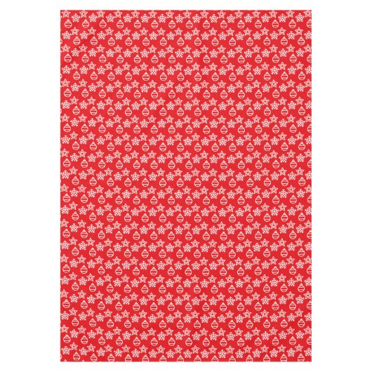 Elegant kerstpatroon op rode tablet tafelkleed (Voorkant)