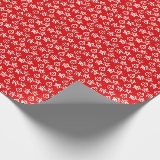 Elegant kerstpatroon op rood cadeaupapier (Hoek)
