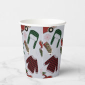 Elegant kerstpatroon papieren bekers (Rechts)